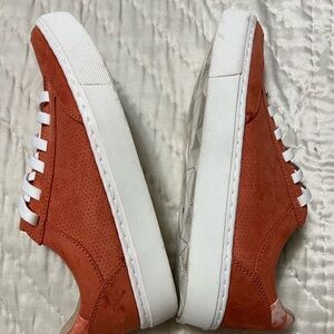Dr. Scholl's Rust Orange Suede Low-Top Sneakers